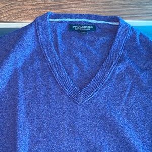 BANANA REPUBLIC COTTON CASHMERE VECK SWEATER XL
